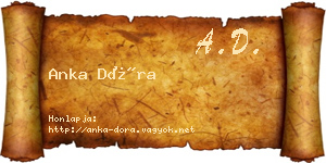 Anka Dóra névjegykártya